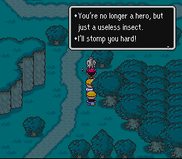 A threatening taunt.